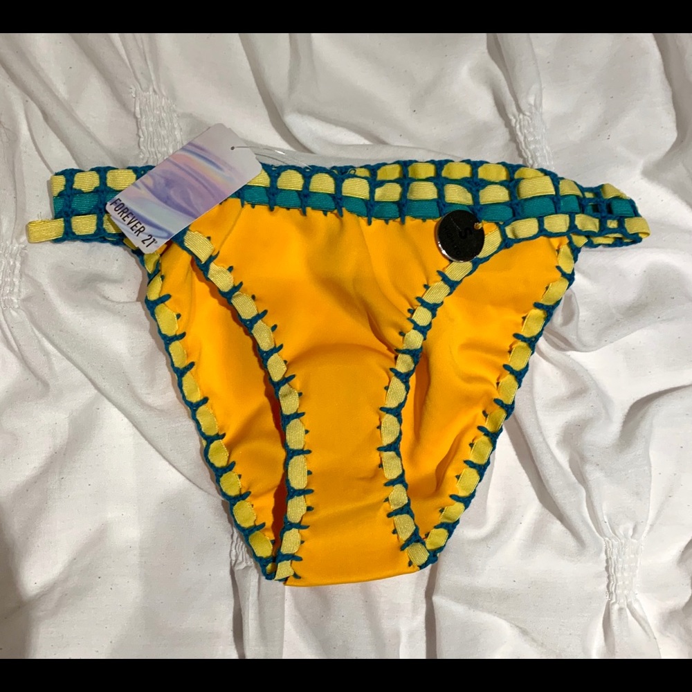 NWT Yellow Crochet Bikini Bottoms